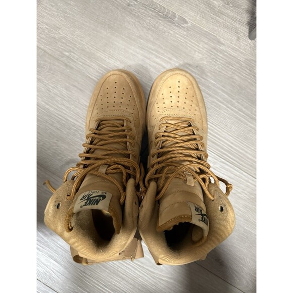 Nike Air Force 1 ’07 Flax Wheat Nubuck Men’s Size 8 (882096-200) –Classic No Box - Picture 2 of 8